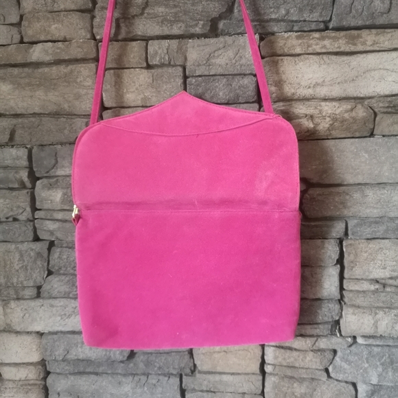 Lady K- Pink Velvet Crossbody Purse - Picture 3 of 7